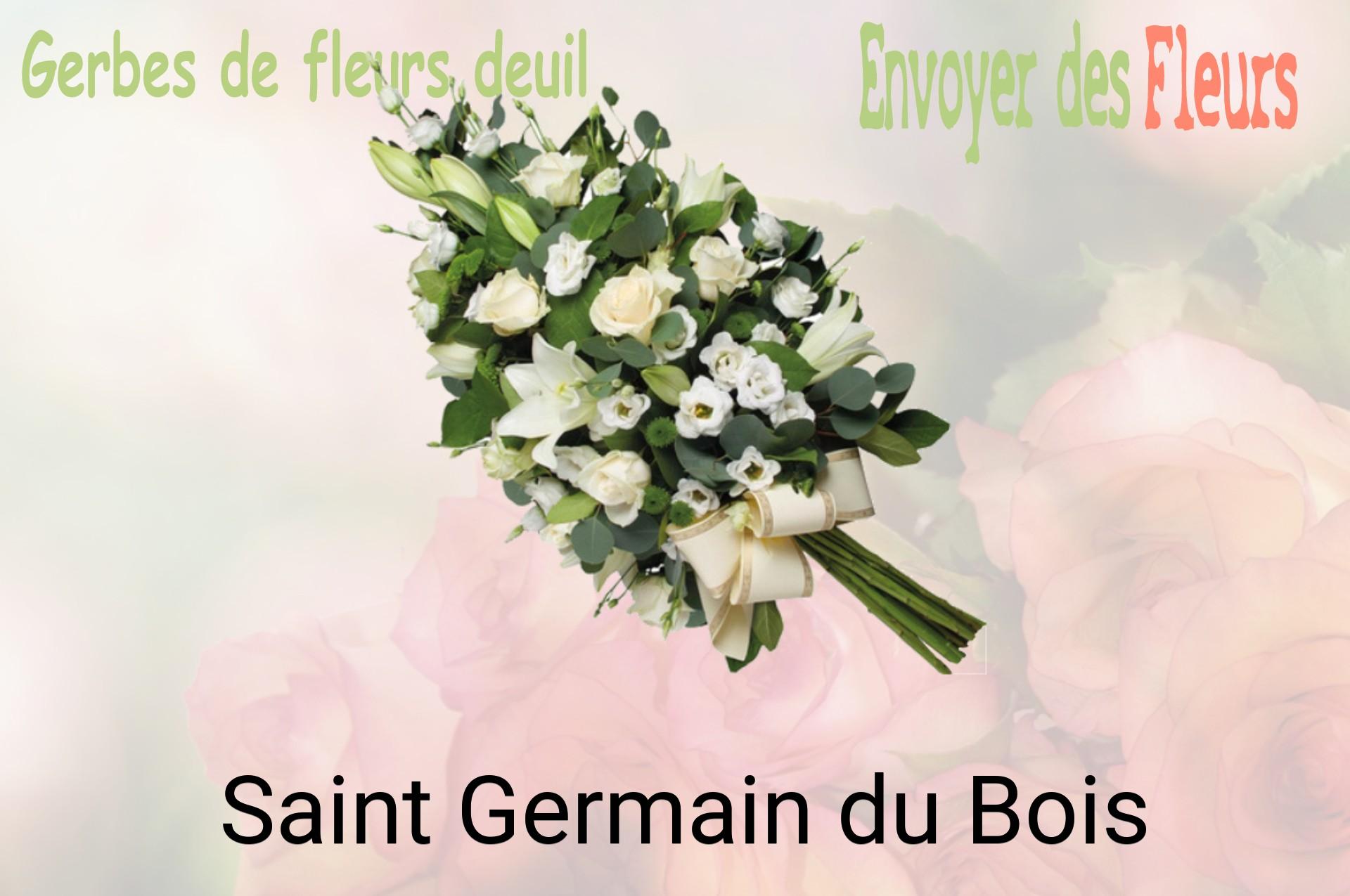 Gerbe de fleurs de deuil livrée à Saint-Germain-du-Bois